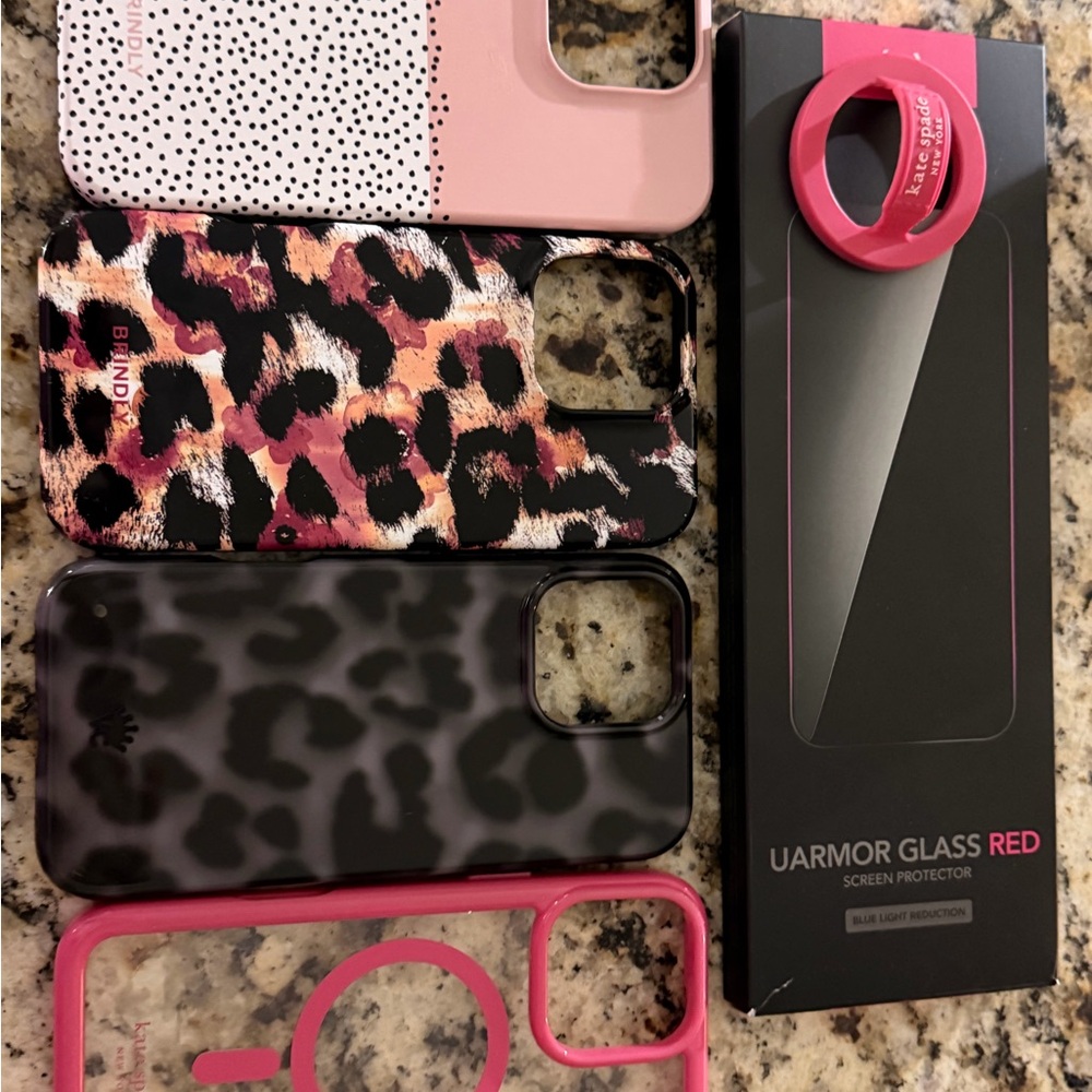 kate spade Pink and Black iPhone 16 Pro Max Case Collection